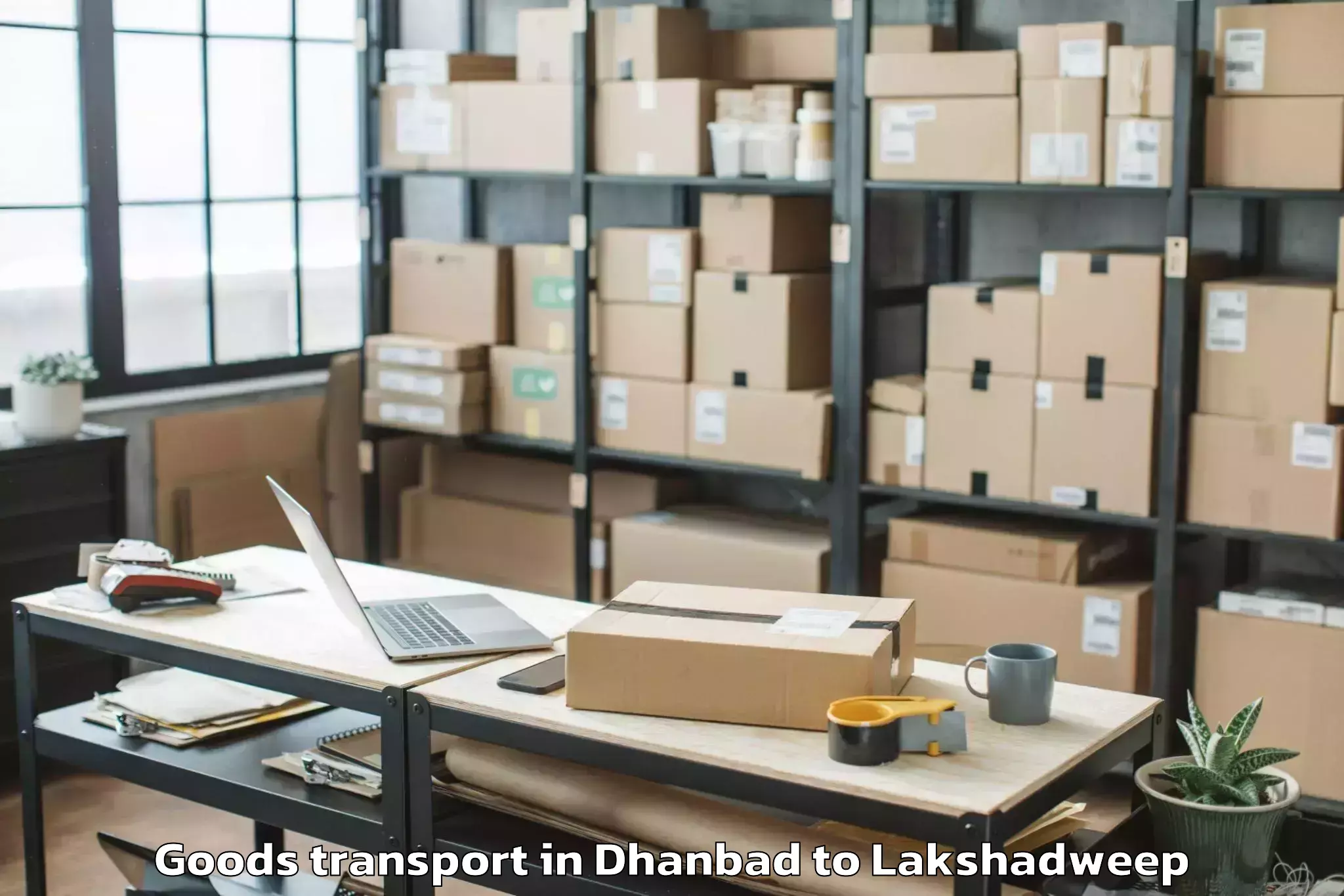 Dhanbad to Kiltan Island Goods Transport Booking